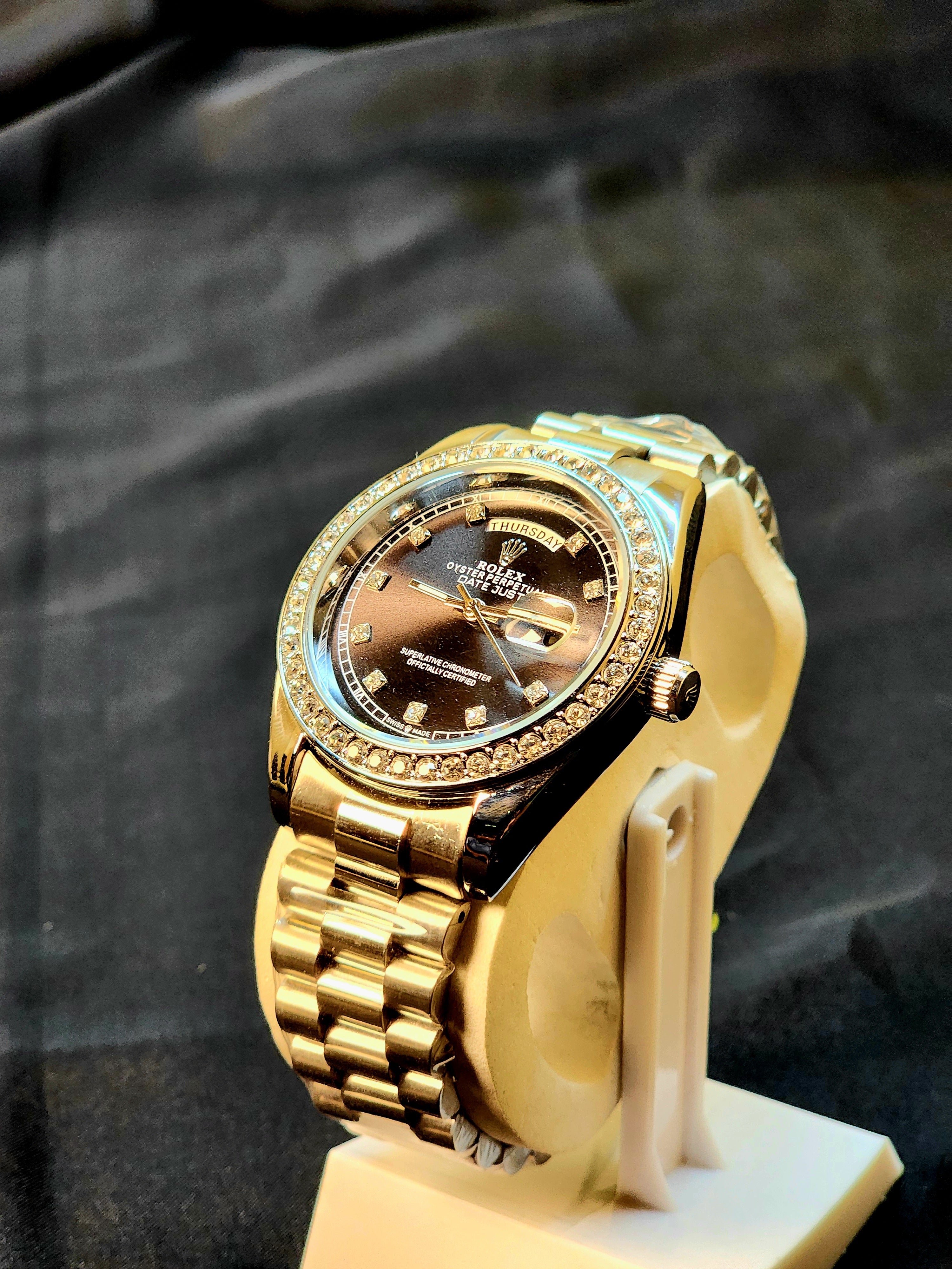 ROLEX DIAMEND DIAL WATCH FOR MEN