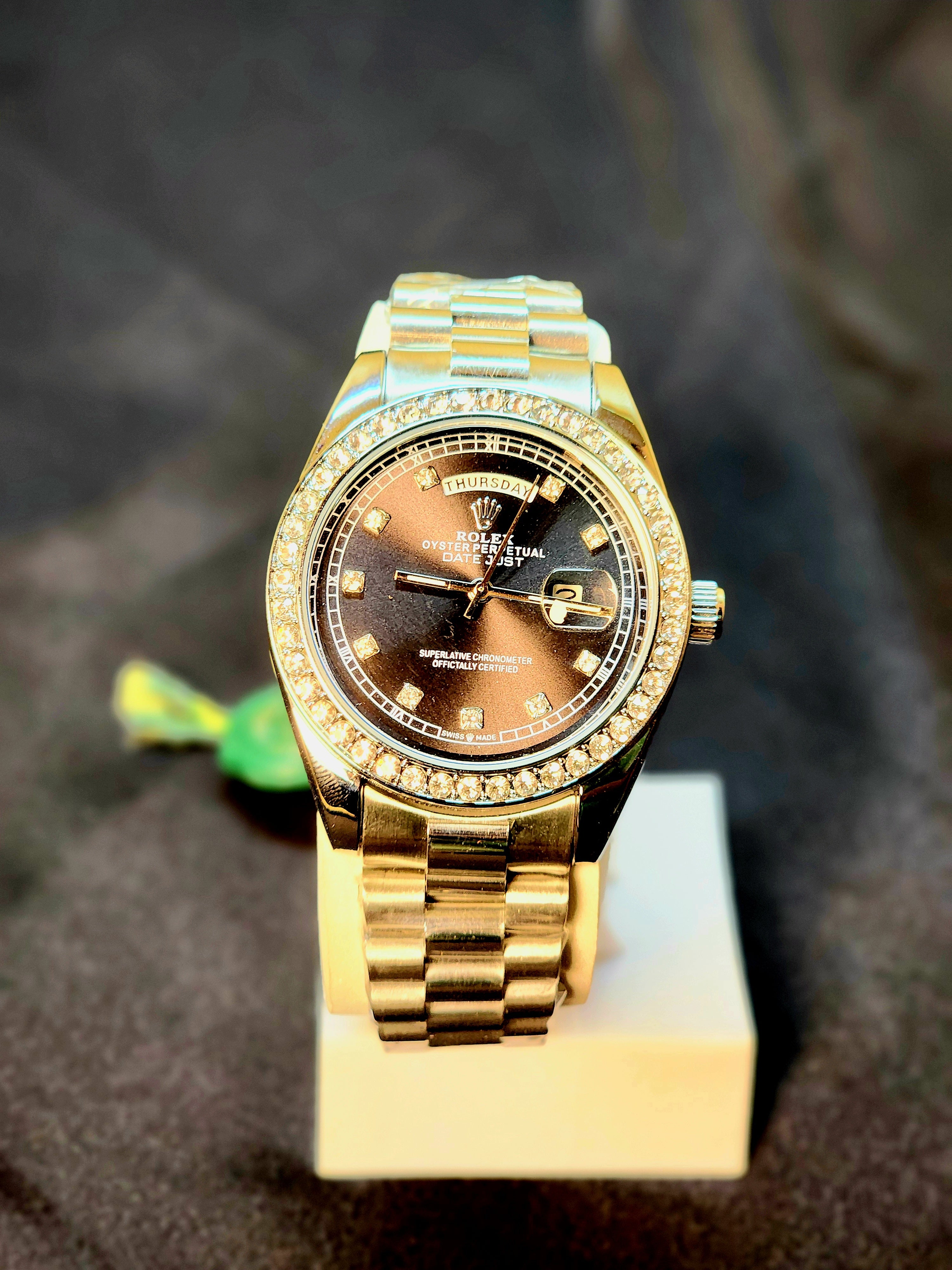 ROLEX DIAMEND DIAL WATCH FOR MEN