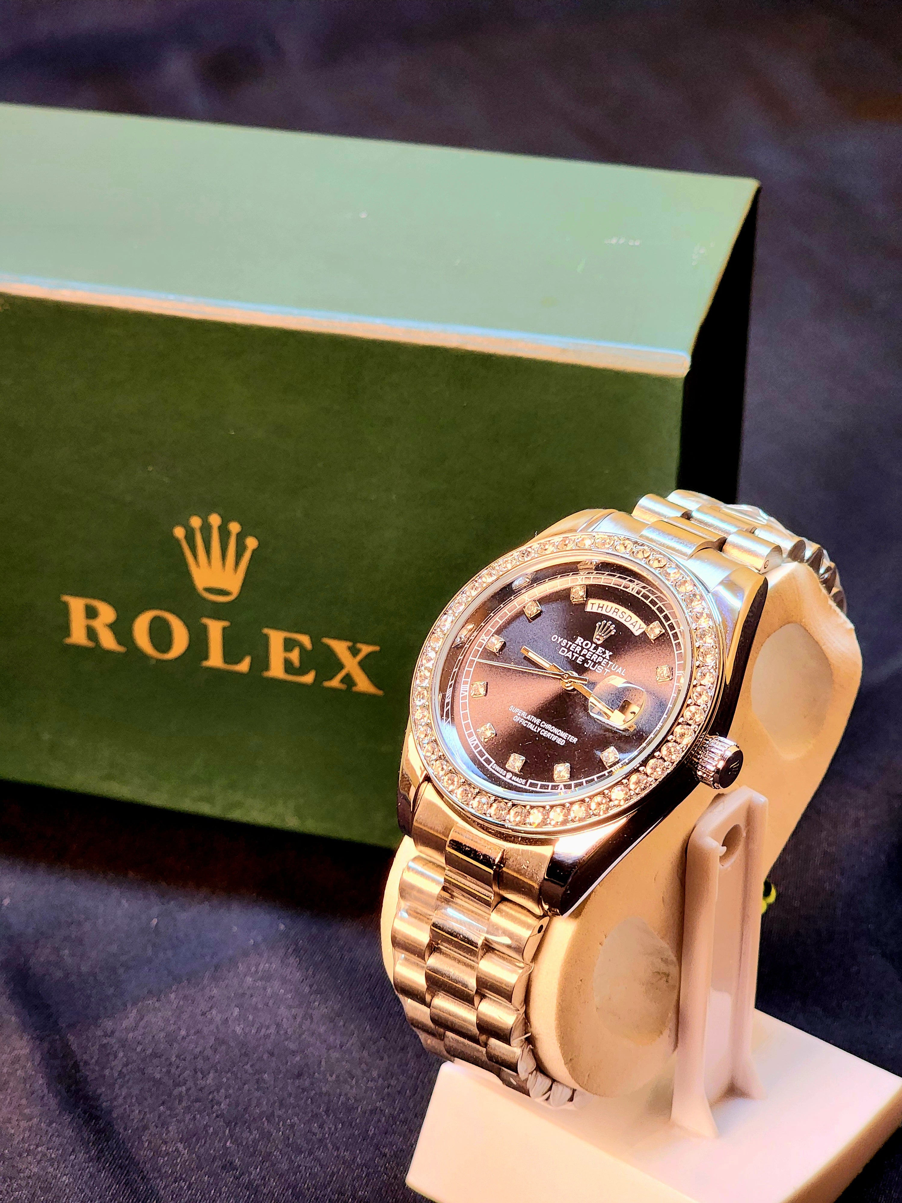 ROLEX DIAMEND DIAL WATCH FOR MEN